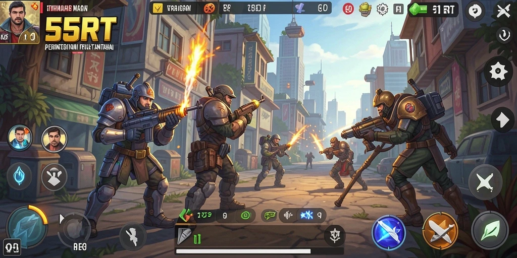 Tampilan gameplay menarik dari 55RT yang penuh strategi.
