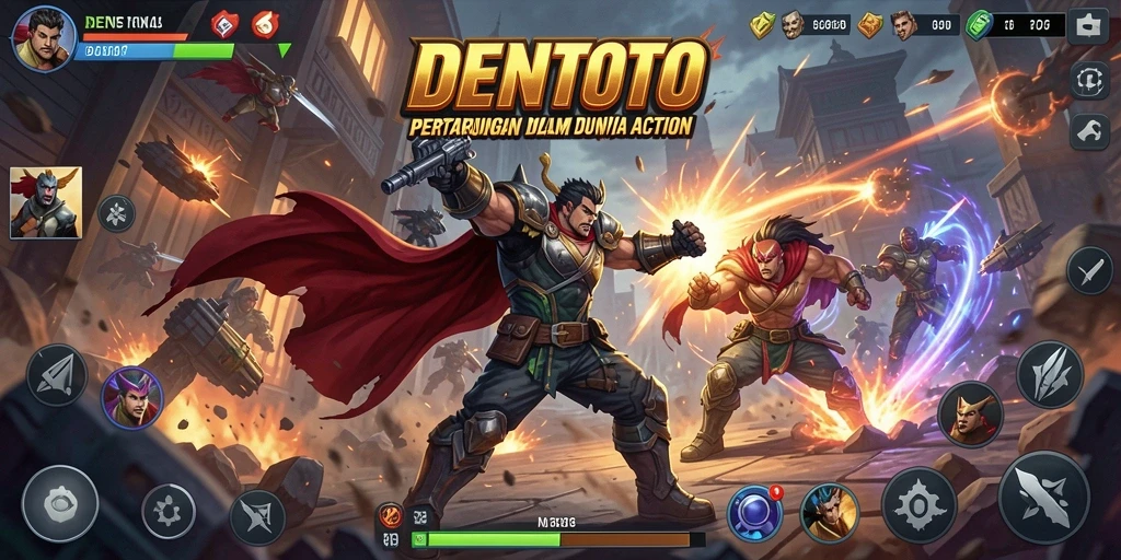Gameplay DENTOTO yang penuh aksi dan menantang.