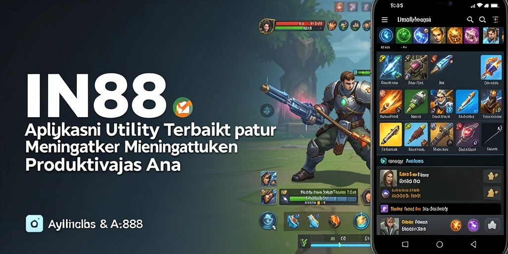 Screenshot utama IN88 menampilkan antarmuka aplikasi Utility yang menarik.