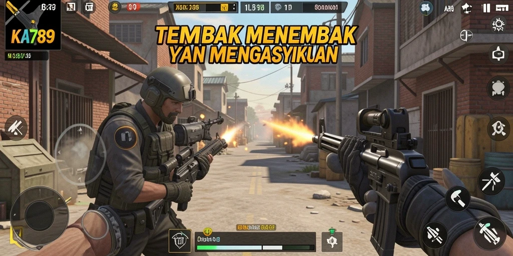 Tangkapan layar KA789 menampilkan aksi tembak menembak yang mendebarkan.