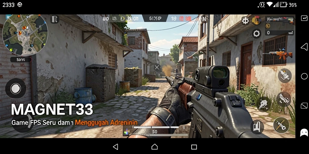 Tampilan gameplay MAGNET33 yang menegangkan saat pemain bertempur.
