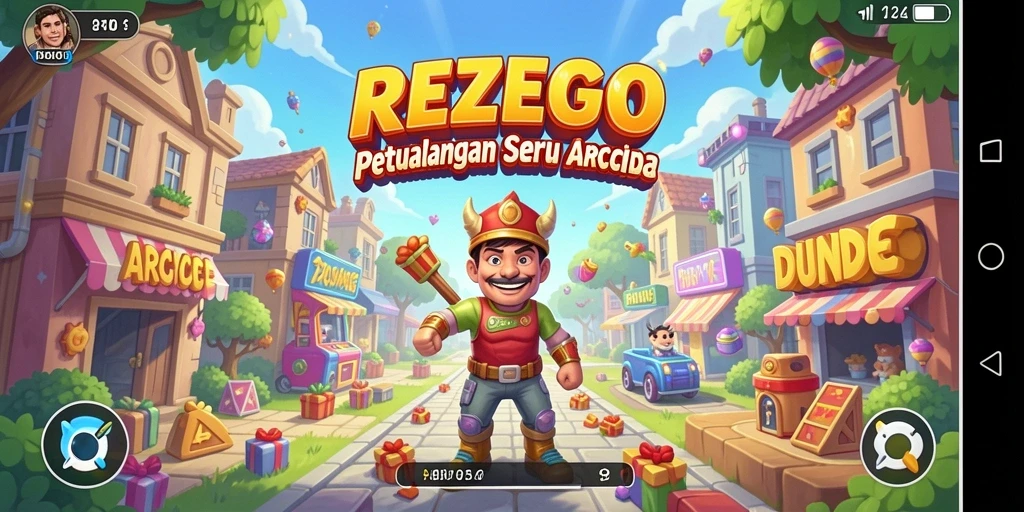 Tampilan screenshot utama REZEGO dengan aksi gameplay seru.
