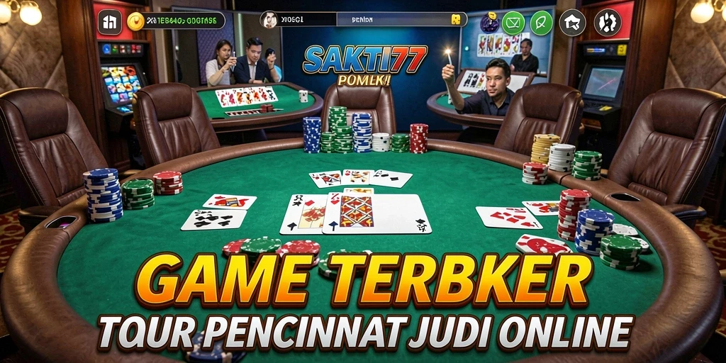Screenshot gameplay poker seru di SAKTI77 yang menampilkan momen intens.