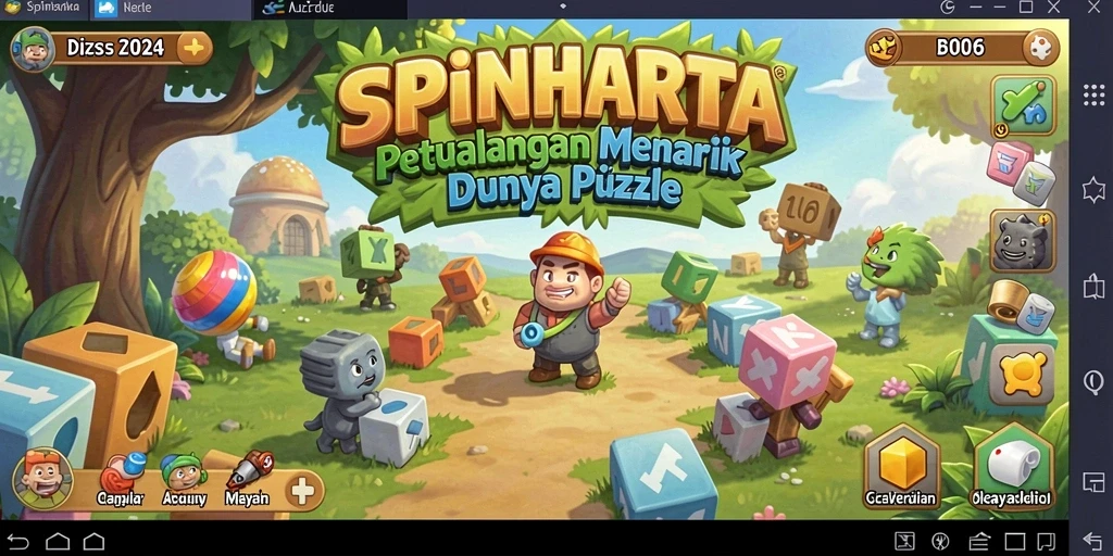Screenshot gameplay SPINHARTA menampilkan tantangan Puzzle yang menarik.