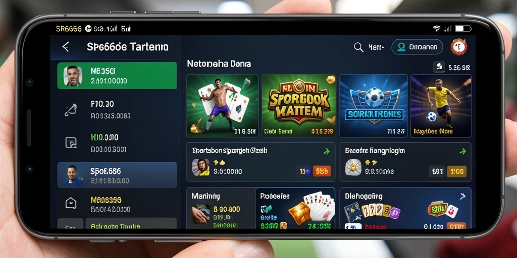 Tampilan gameplay Sportsbook yang mendebarkan dan interaktif.